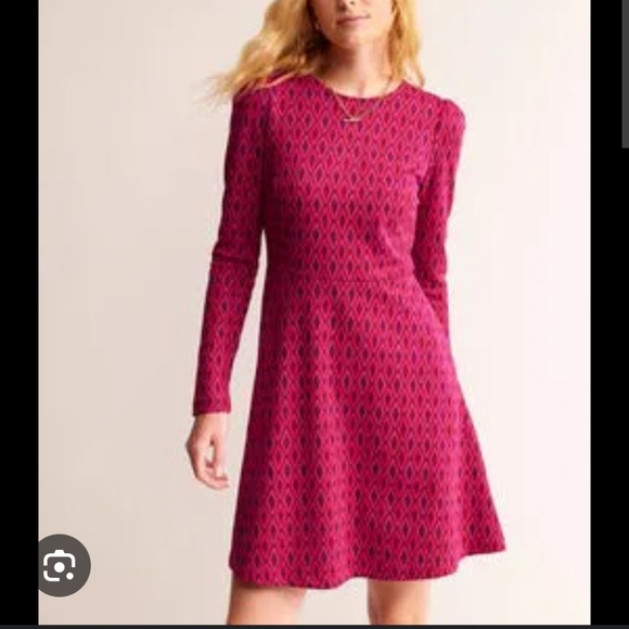 Jaquard A-line Short Dress - Picture 2 of 8